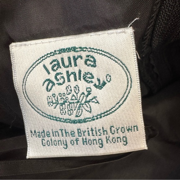 Vintage 80’s Laura Ashley Velvet Gown Strapless Corset Embellished Dress Sz 12 - Picture 9 of 11